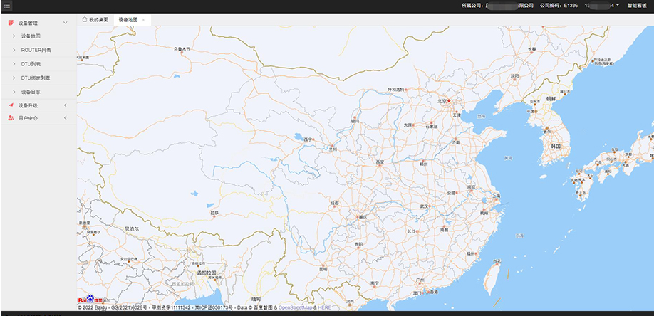 星云平台设备地图界面