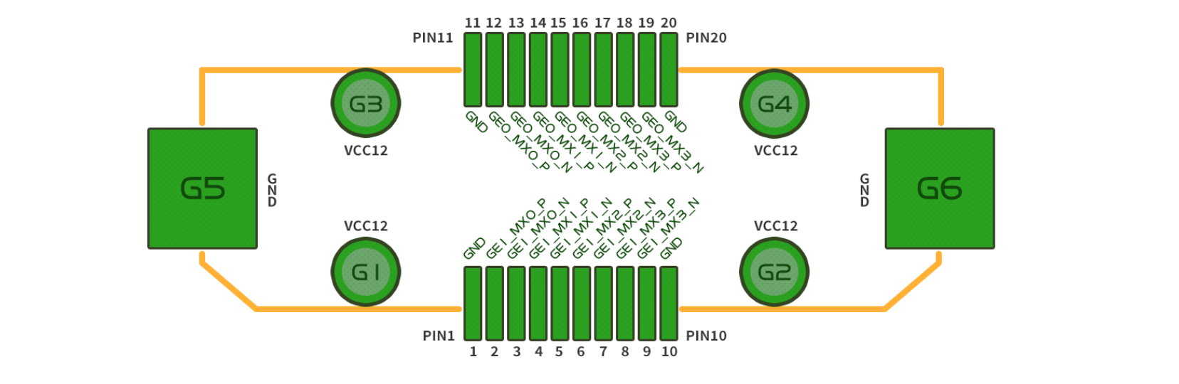 扣板连接器引脚说明图